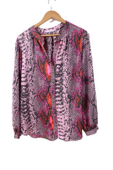 חולצה מנוחשת בגווני סגול וורוד-XL